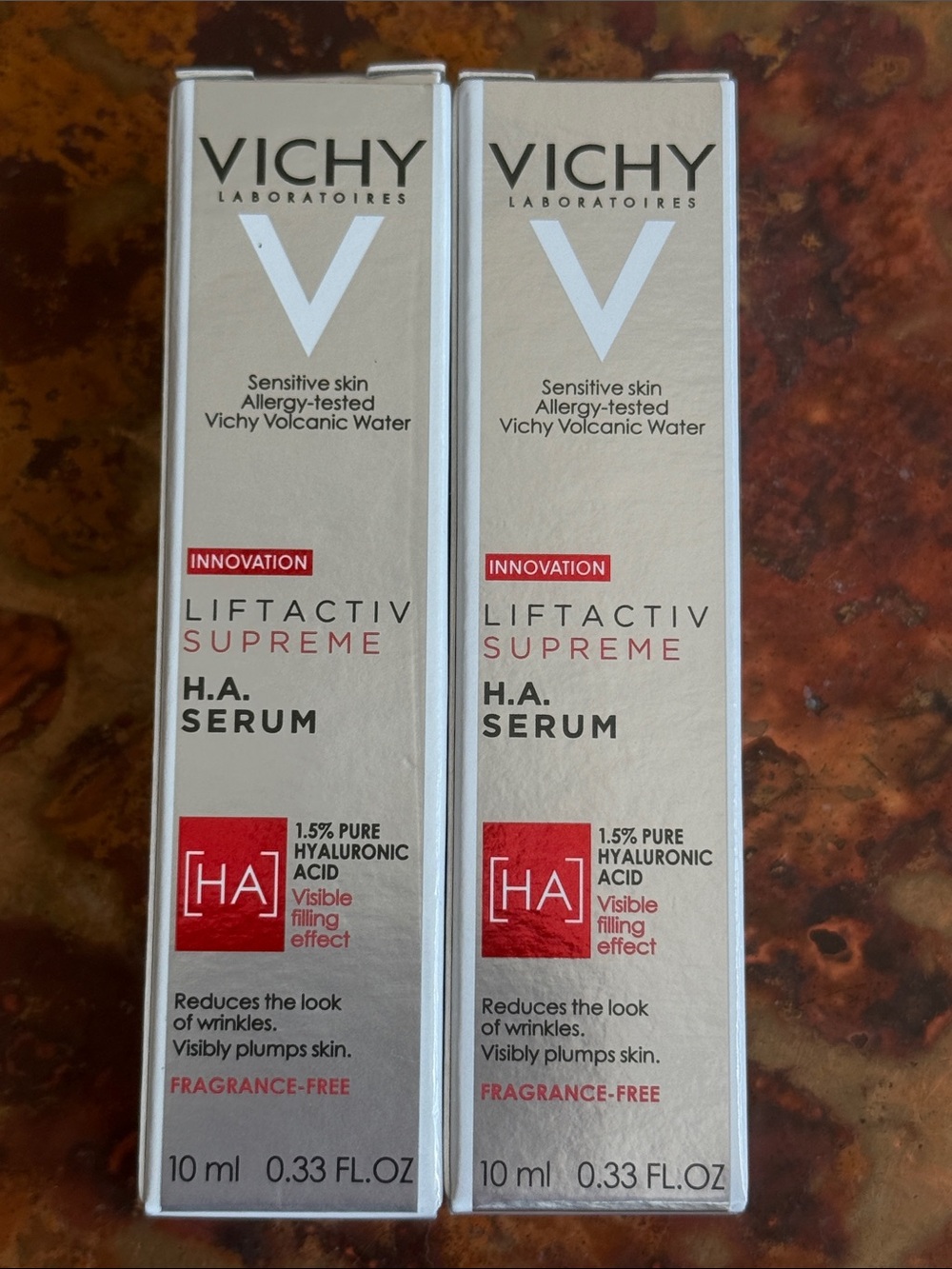 (2) Vichy Liftactiv Supreme H.A. Serum - Hydrating Anti-Wrinkle Serum (10 ml)